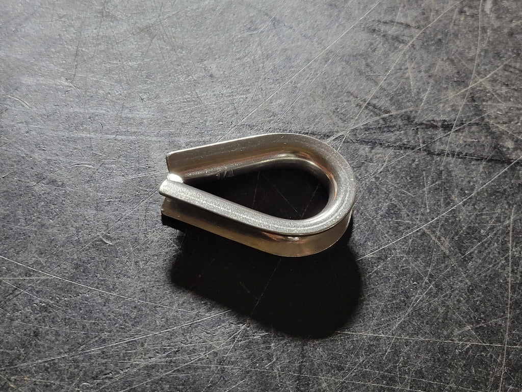 1/4" Wire Rope Thimble Stainless Steel (Bag of 52)