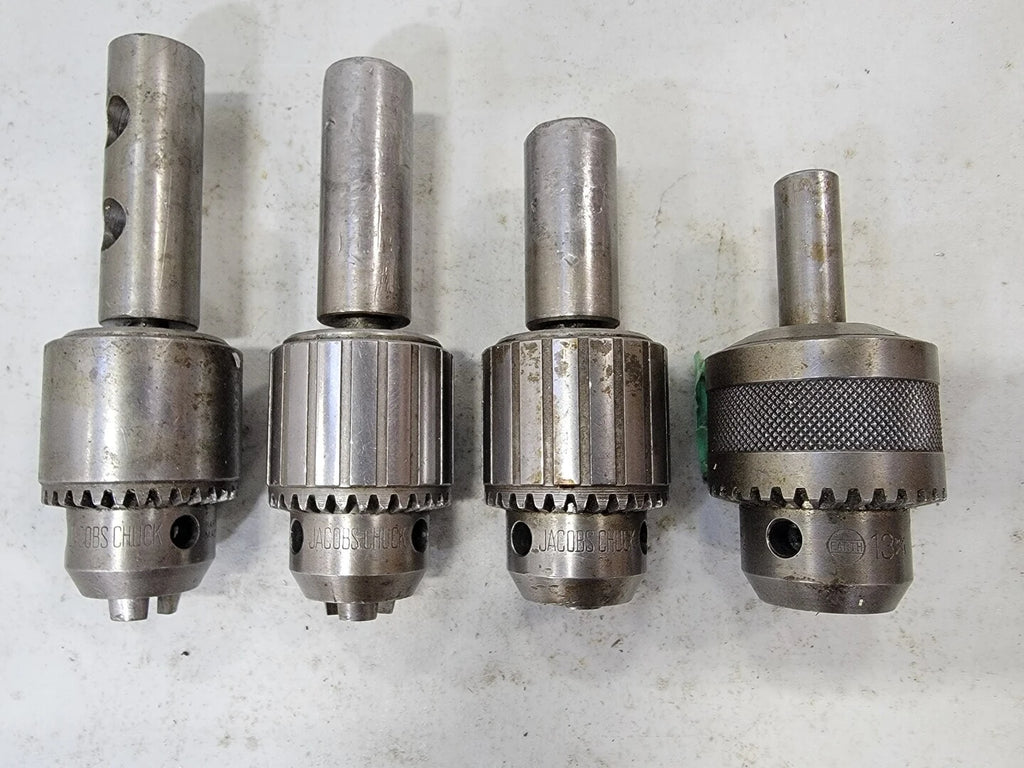 JACOBS Assorted Drill Chucks 6A 33 Taper CAP.0-1/2 (Set of 4)