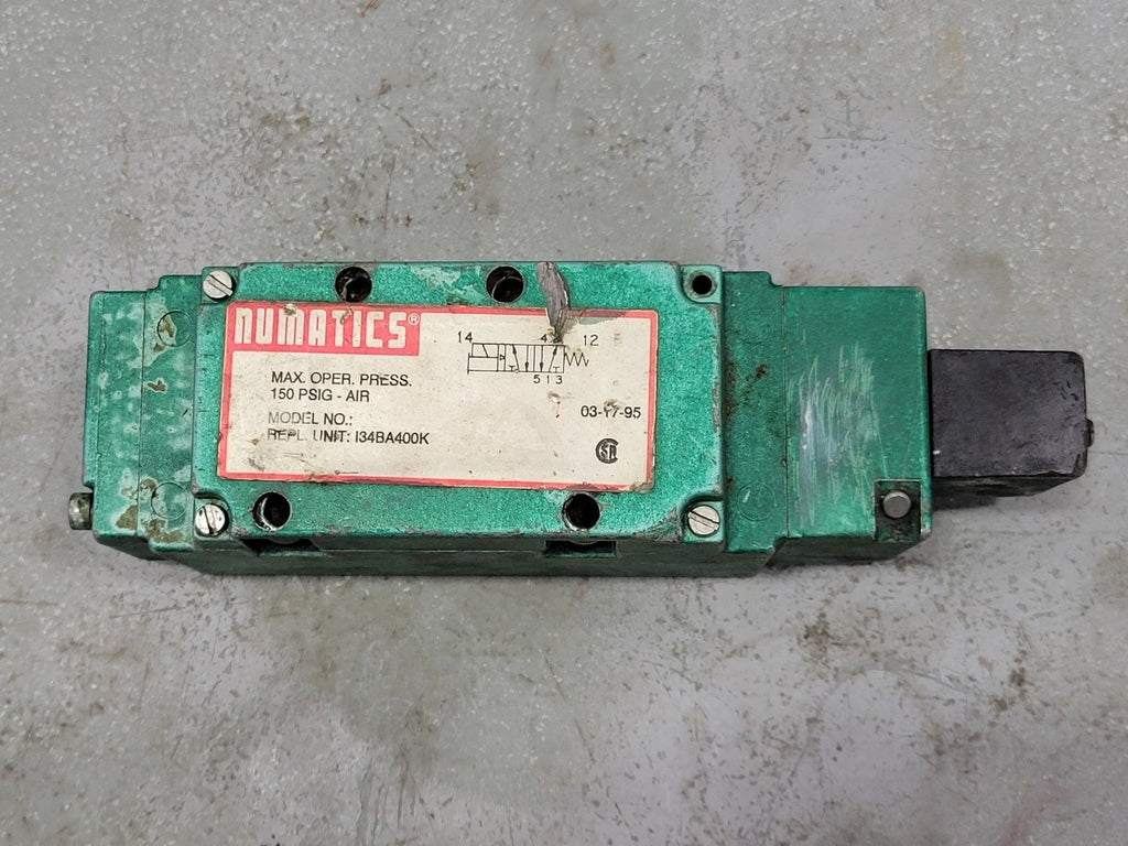 NUMATICS 150 PSIG Solenoid Air Valve I34BA400K