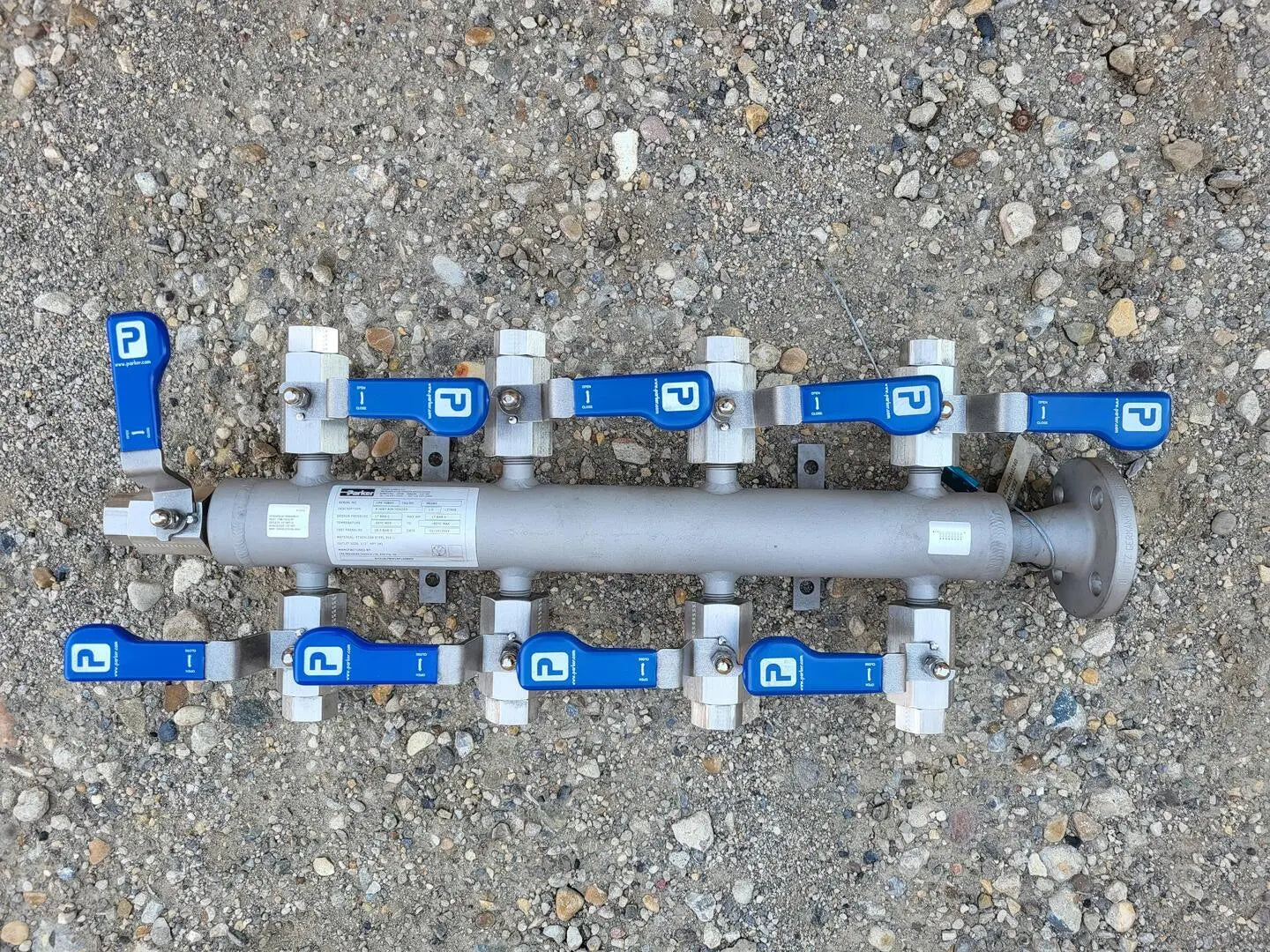 PARKER FILTRATION 8-Way Air Header W/ 9x 1