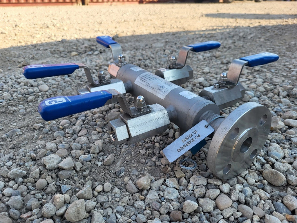 PARKER 4-Way Air Header w/ 1/2" Ball Valves