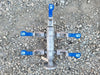 PARKER 4-Way Air Header w/ 1/2" Ball Valves