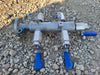 PARKER 4-Way Air Header w/ 1/2" Ball Valves