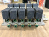 SMC Manifold NVV5FS2-01T1-051-02T w/ 5 Solenoid Valves NVFS2200-3FZ