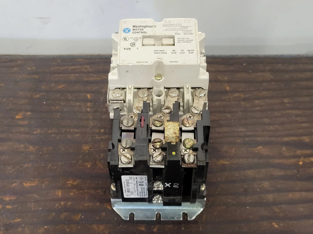 WESTINGHOUSE Motor Starter A200M1CAC 27A Size 1 Relay BA13A