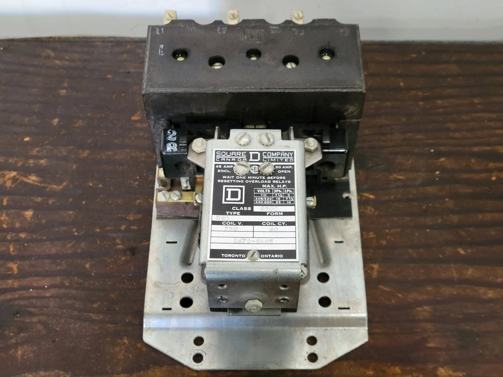 SQUARE D 50 Amp, NEMA Size 2, 550 VAC Coil Contactor 8502DG2