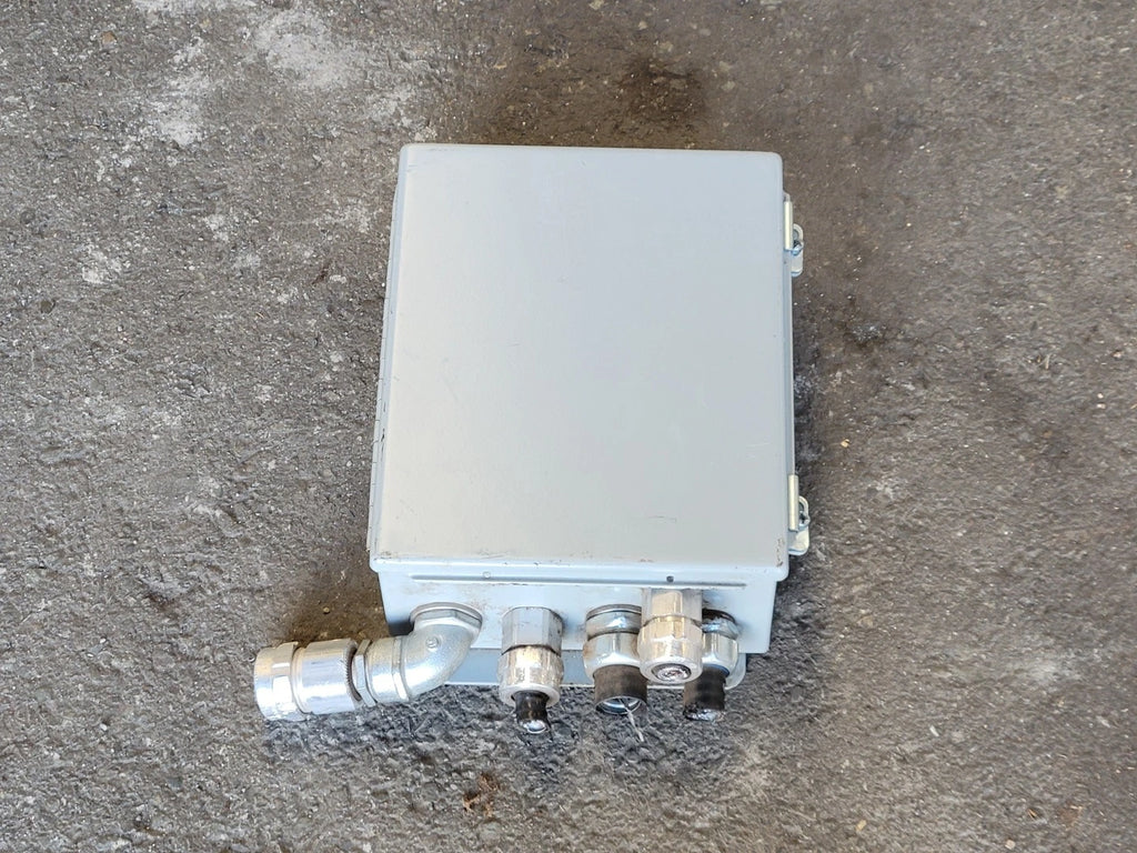 HOFFMAN A-1008CH Electrical Box 12"x9"x4.5"  w/ Terminal Blocks & Wiring