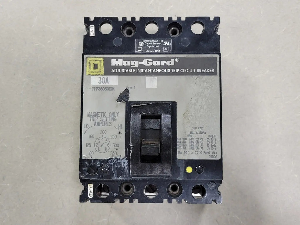 SQUARE D 30 Amp 3 Pole Circuit Breaker FHP3603015M