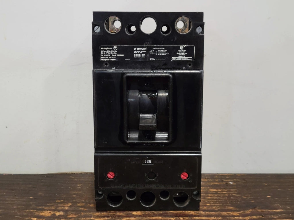 WESTINGHOUSE 225 Amp 2 Pole Circuit Breaker Frame w/ 125 Amp Trip
