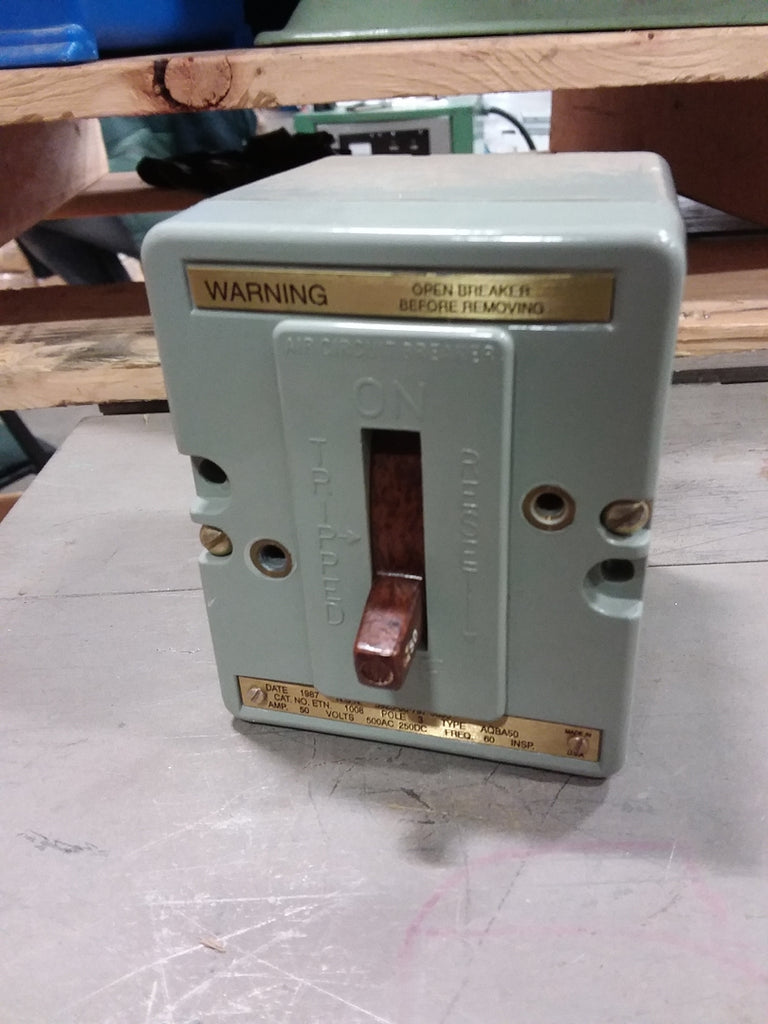 NEW GROUND 50 Amp 3 Pole Air Circuit Breaker ETN 1008