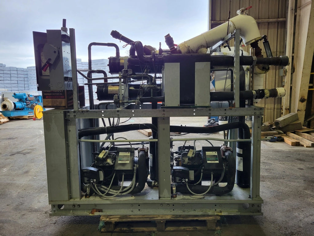 440000 BTUH Packaged Water Cooled Chiller Dual Circuit Semi-Hermetic