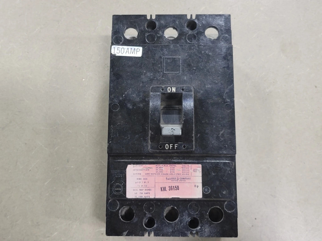 SQUARE D 150 Amp 3 Pole Circuit Breaker KHL36150