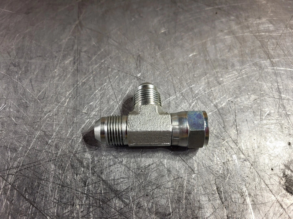 BOSCH HYDRAULIC CONNECTIONS LTD. JIC Female-08 and JIC Male-08 Threads Run Tee Adapter A-J6-63-0808