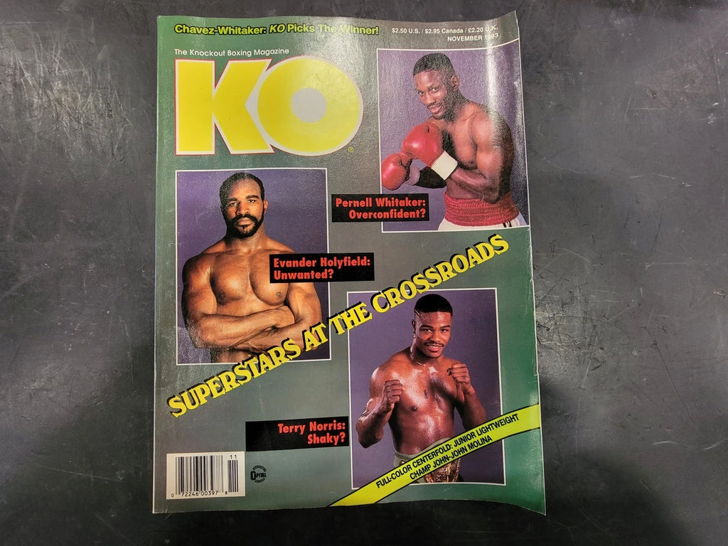 KO November 1993 Magazine Evander Holyfield, Pernell Whitaker, Terry Norris