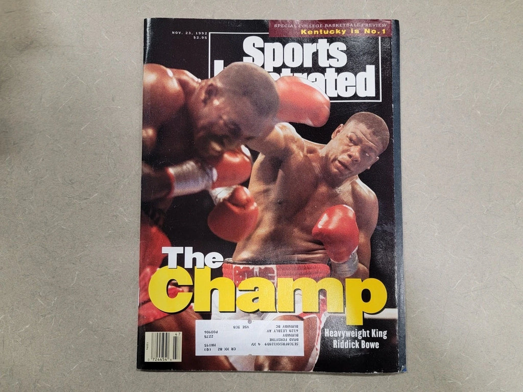 SPORTS ILLUSTRATED November 1992 Magazine Riddick Bowe