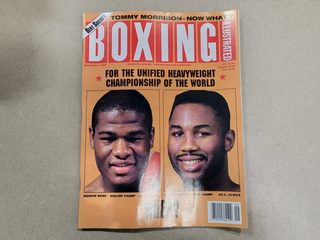 BOXING ILLUSTRATED September 1993 Magazine Riddick Bowe & Lennox Lewis