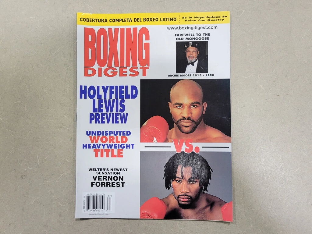 Revista de febrero de 1999 Holyfield vs Lewis 