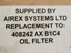 AIREX SYSTEMS LTD. Oil Filter Element 408242 AX B1C4