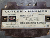 CUTLER-HAMMER 90 Amp, 3 Pole, NEMA 3, 120 VAC Coil Contactor C10EN3