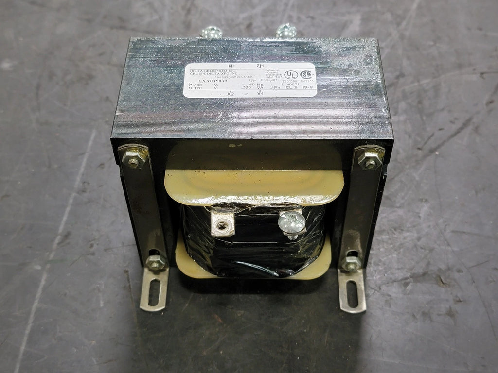 DELTA GROUP XFO INC. 350 VA Control Transformer, 600 pri. volts, 120 ...