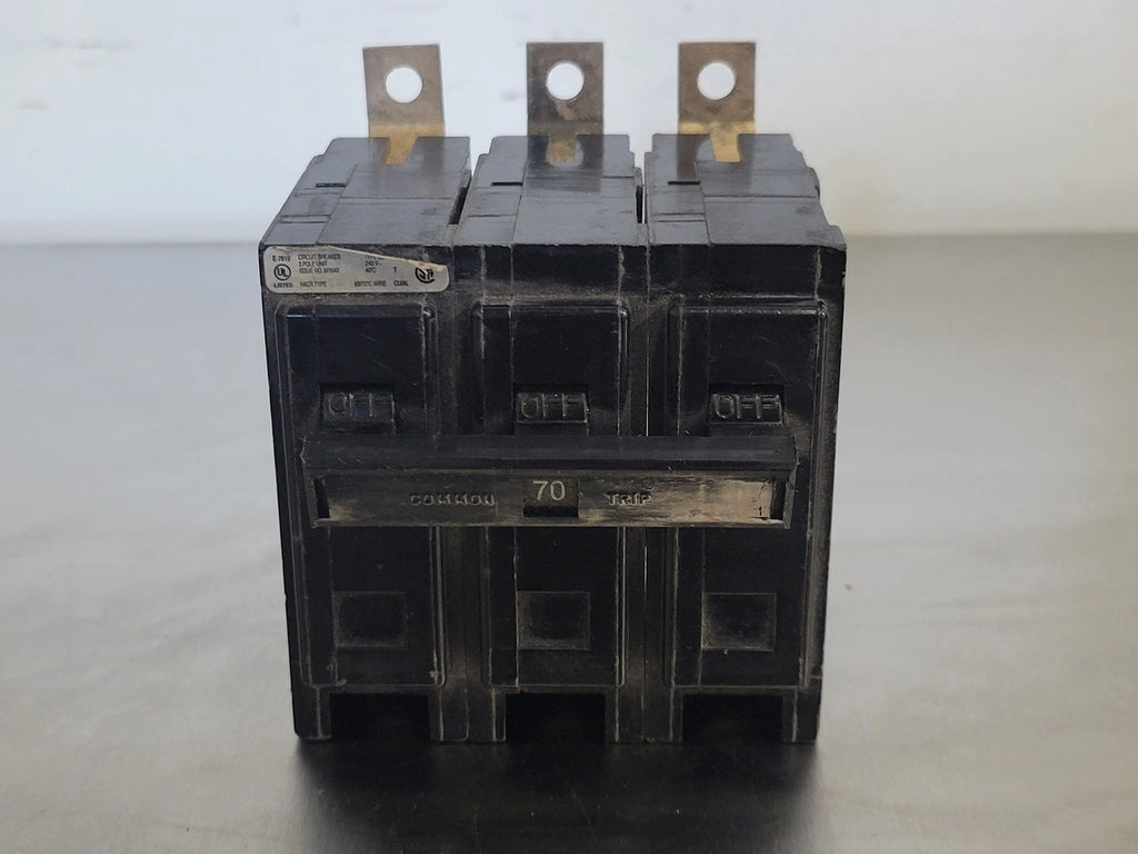 EATON 70 Amp, 3 Pole, 240 volts Circuit Breaker BAB3070H