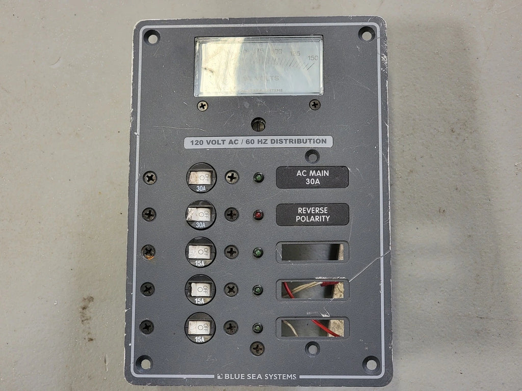 Traditional Metal Panel - AC Main + 3 Positions AC Voltmeter 8043