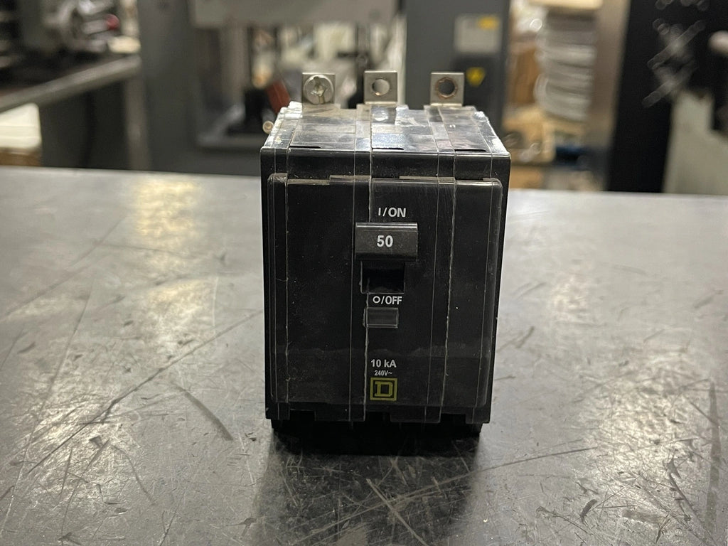 SQUARE D 50 Amp, 3 Pole, 240 volts Circuit Breaker QOB350