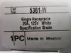 20 Amp 125 Volts Single Receptacle 5361-W (Box of 10)