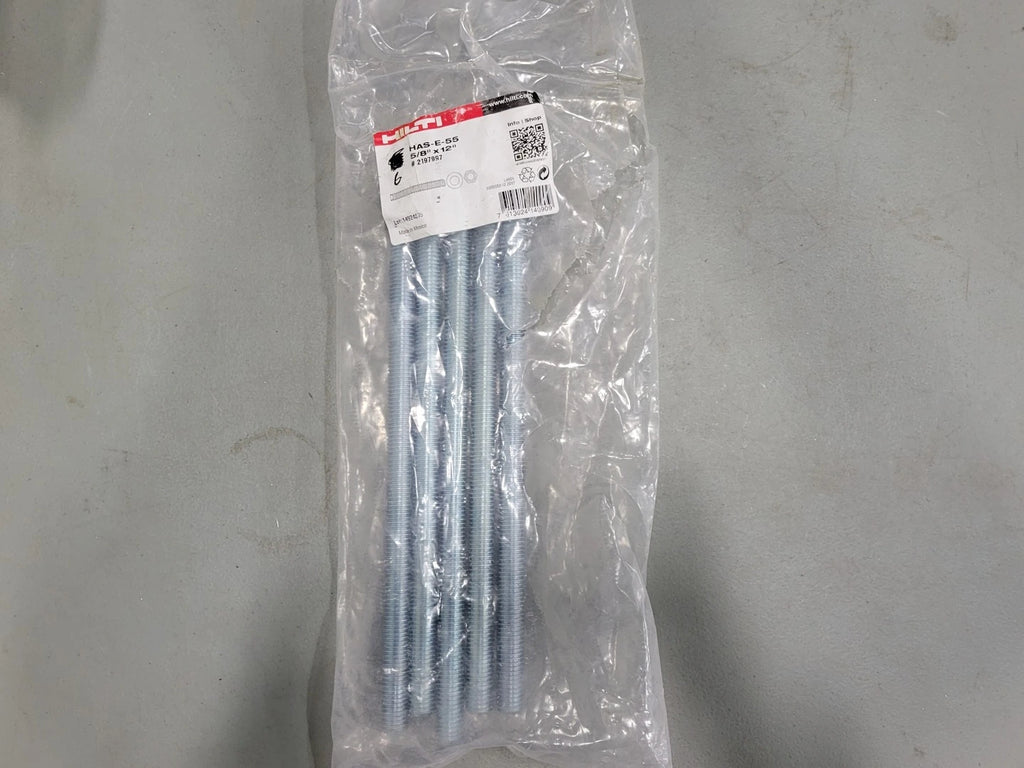 HILTI 5/8" x 12" Anchor Rod HAS-E-55 (Box of 5 pcs)