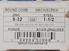 8-32 x 1-1/2" Round Comb Head Machine Screws, Box of 73