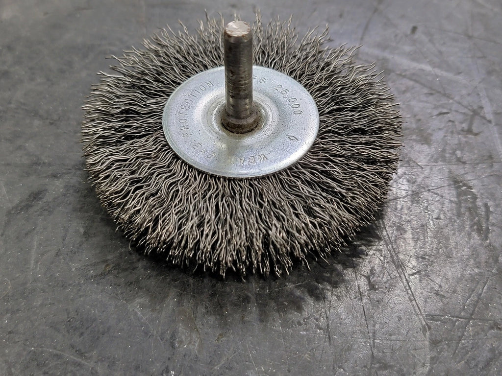 UNITED ABRASIVE SAIT Crimped End Brushes 06713, 3" Dia x 0.014" Wire Wheel, Carbon Steel