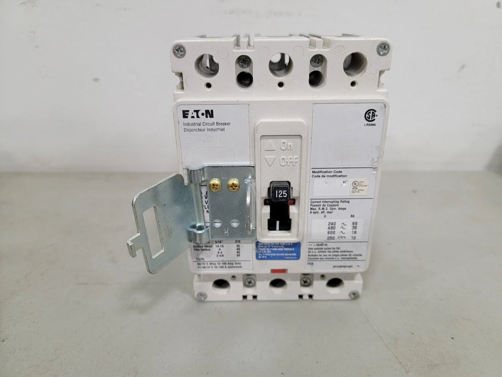 EATON 125 Amp, 3 Pole, 600 volts Circuit Breaker FD3125