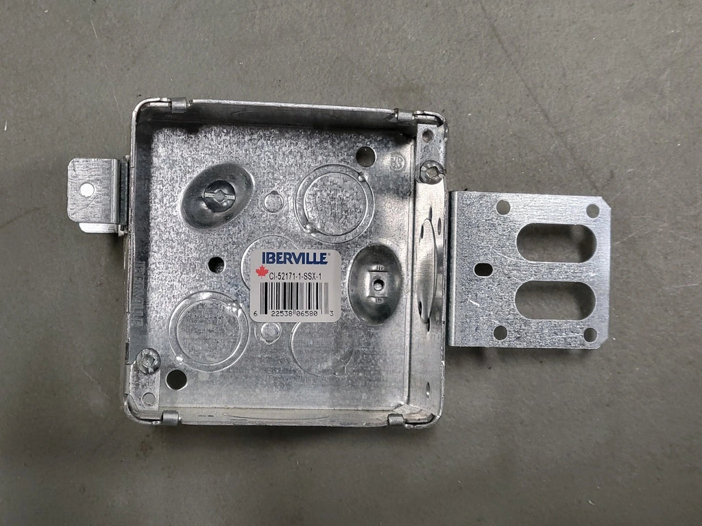 IBERVILLE Square Outlet Box CI-52171-1-SSX-1, 4" x 2-1/8" (Box of 6)