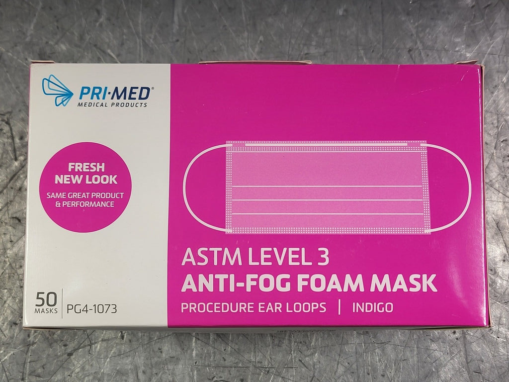 PRI-MED ASTM Level 3 Anti-Fog Foam Mask PG4-1073 (Box of 500 pcs)