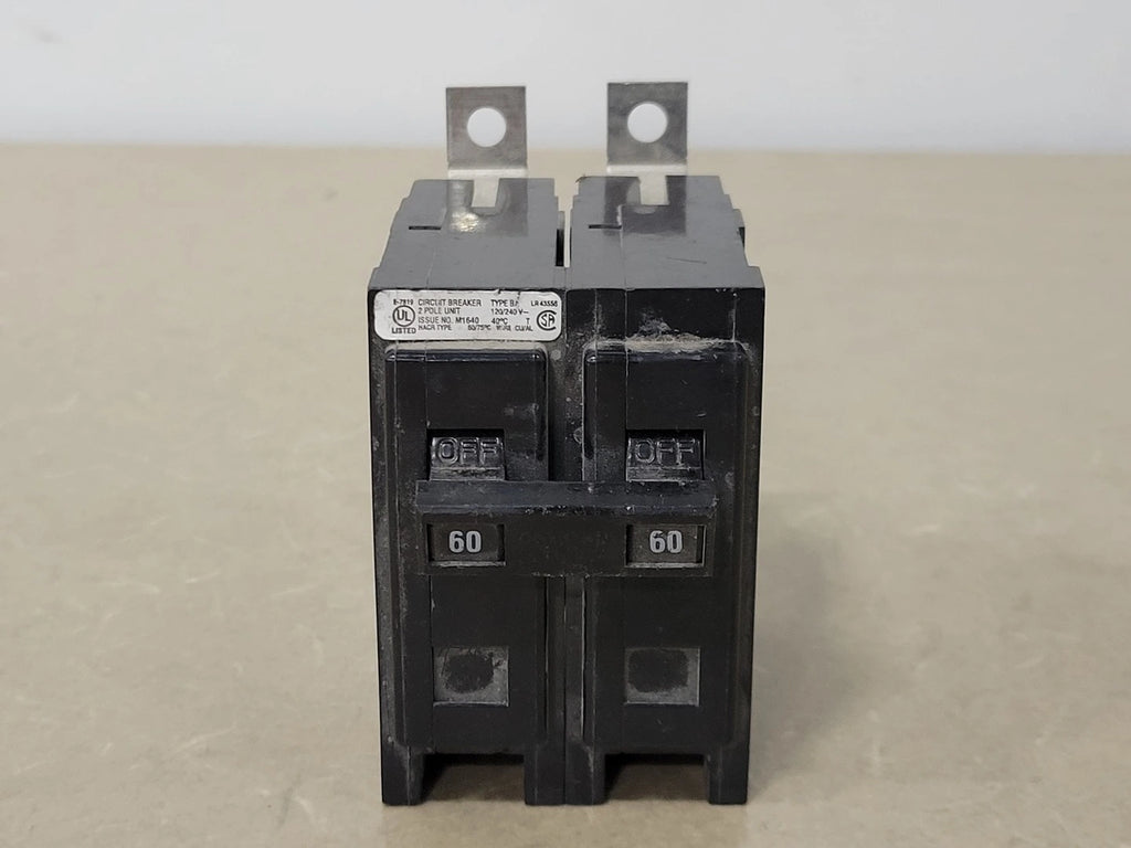 EATON CUTLER-HAMMER 60 Amp, 2 Pole, 120/240 volts Circuit Breaker BAB2060