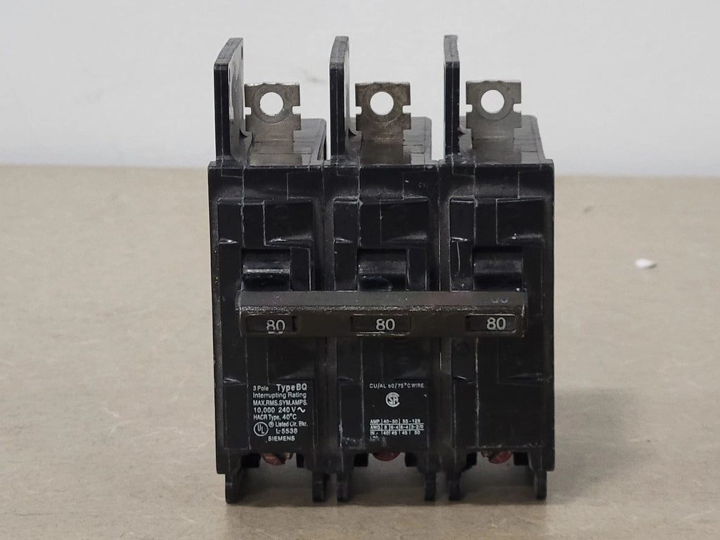SIEMENS 80 Amp, 3 Pole, 240 volts Circuit Breaker BQ380
