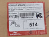 NESCO 1-1/4" EMT One Hole Conduit Strap Snap on Type 514 (Box of 18)