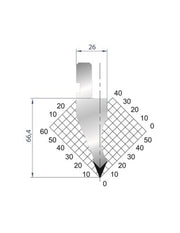 EUROSTAMP Part No. 1024 @ 805mm 45 Degree Straight Punch (Segmented)