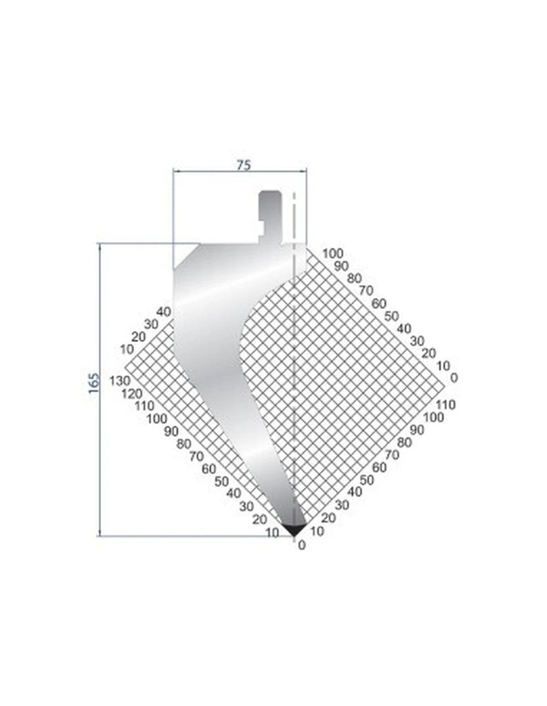 EUROSTAMP Part No. 1031 @ 415mm 88 Degree Gooseneck Punch