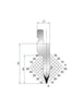 EUROSTAMP Part No. 1034 @ 805mm 35 Degree Straight Punch (Segmented)