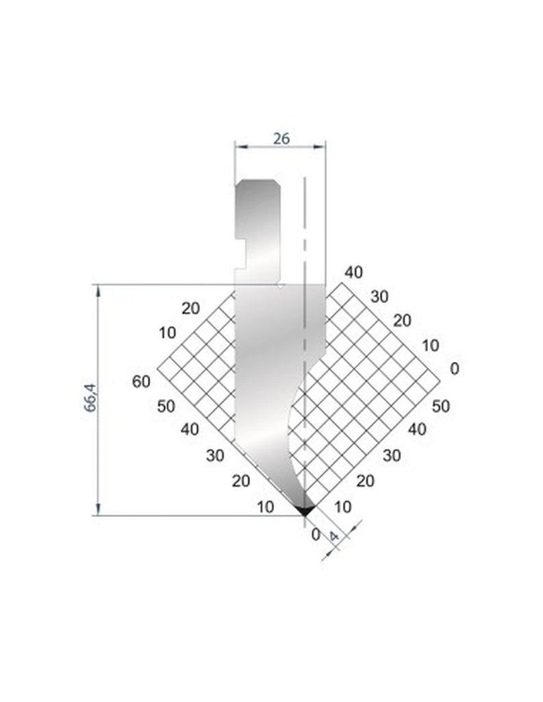 EUROSTAMP Part No. 1049 @ 415mm 88 Degree Straight Punch
