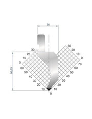EUROSTAMP Part No. 1081 @ 415mm 88 Degree Reversed Gooseneck Punch