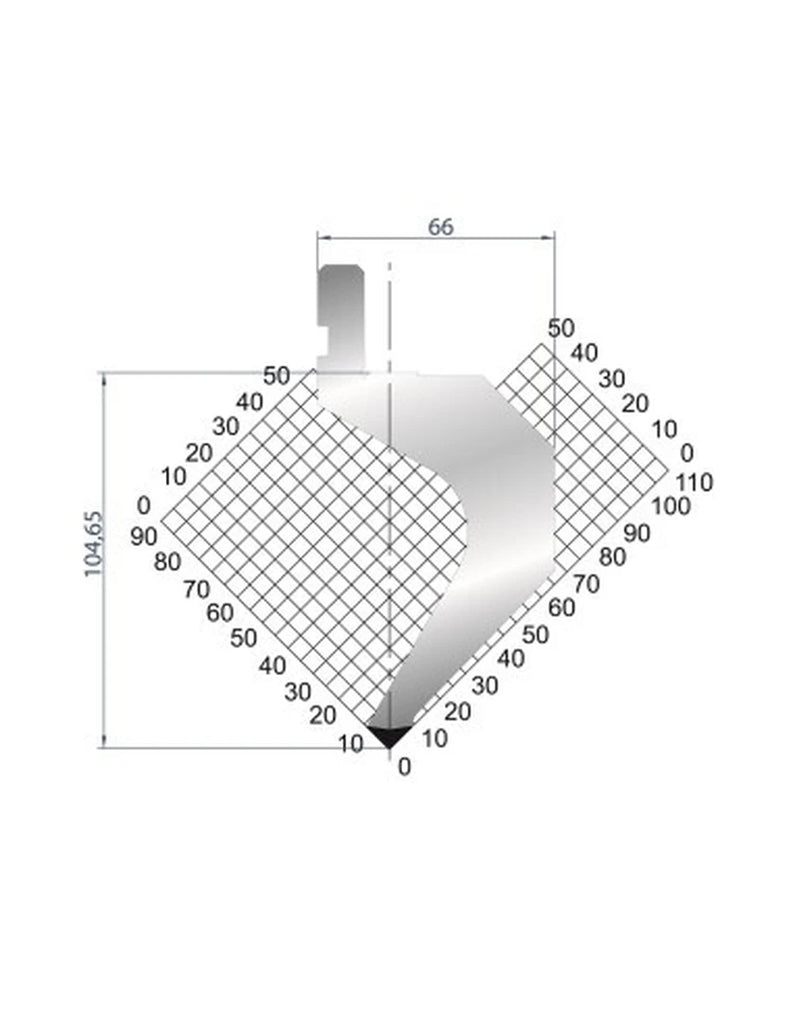 EUROSTAMP Part No. 1082 @ 415mm 88 Degree Reversed Gooseneck Punch