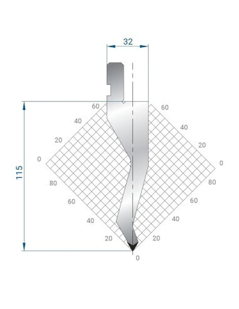 EUROSTAMP Part No. 1191 @ 415mm 60 Degree Double Gooseneck Punch
