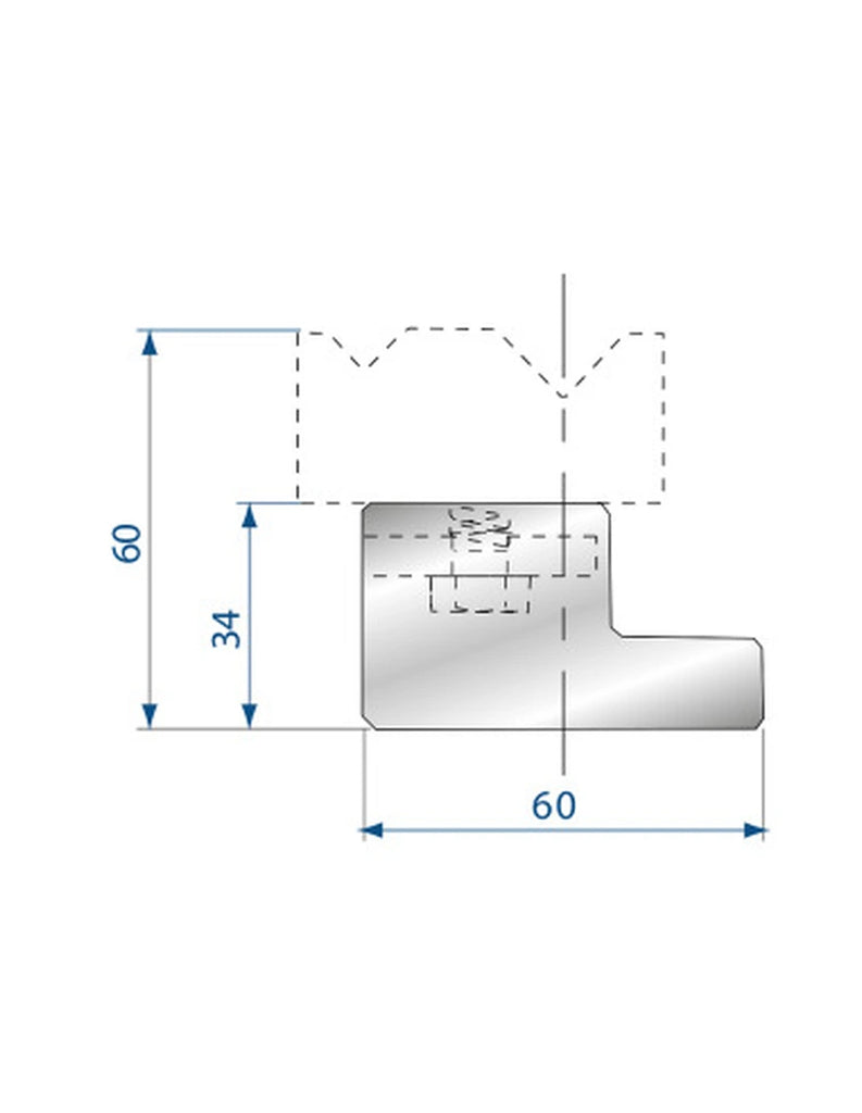 EUROSTAMP Part No. 2018 @ 830mm 2V Support Die