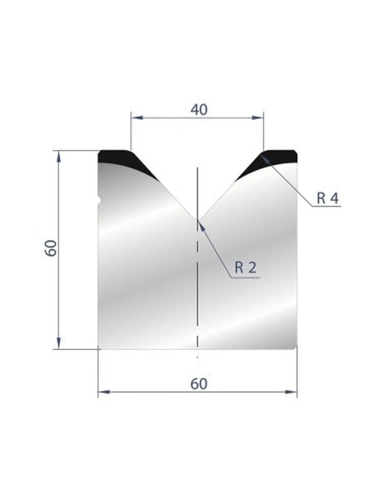 EUROSTAMP Part No. 2021 @ 415mm 85 Degree Single V Die