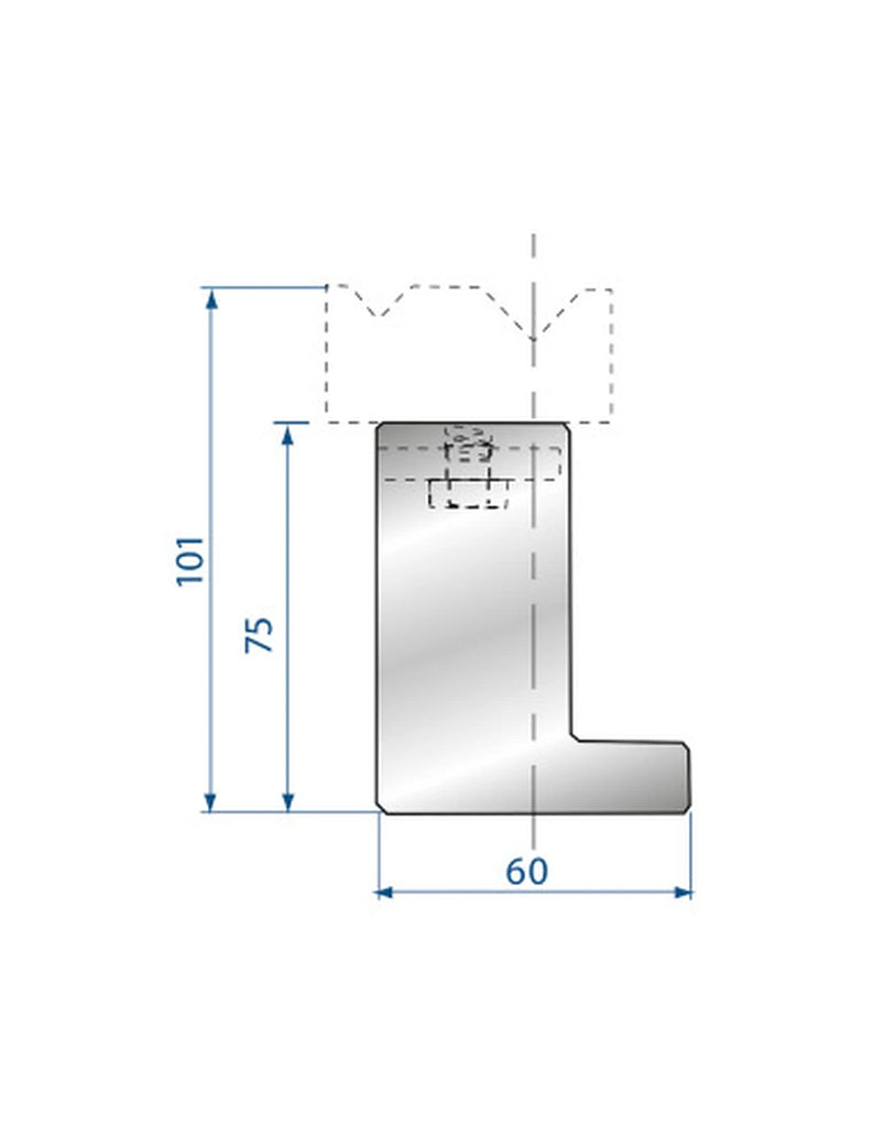 EUROSTAMP Part No. 2035 @ 830mm 2V Support Die
