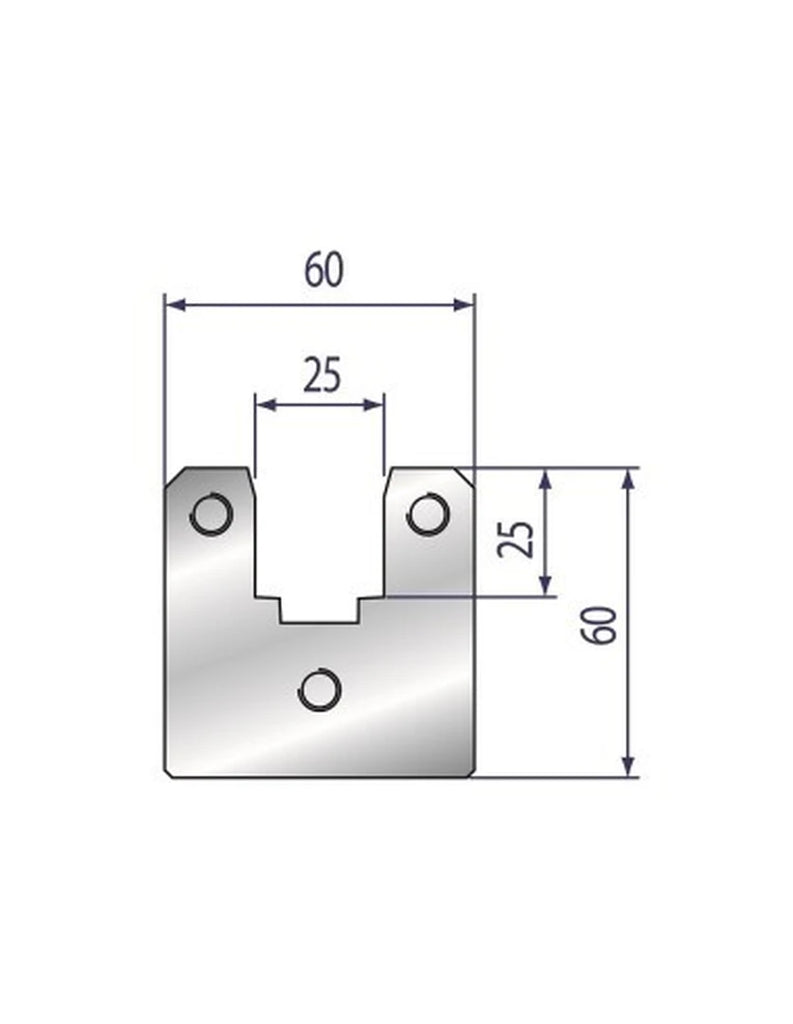 EUROSTAMP Part No. 2036 @ 835mm 25x25mm Polyurethane Insert Holder