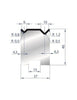 EUROSTAMP Part No. 2050 @ 805mm 88 Degree 2V Self Centering Die (Segmented)