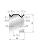 EUROSTAMP Part No. 2052 @ 805mm 88 Degree 2V Self Centering Die (Segmented)